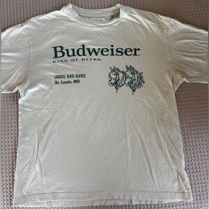 Budweiser Cream Short Sleeve Tee M